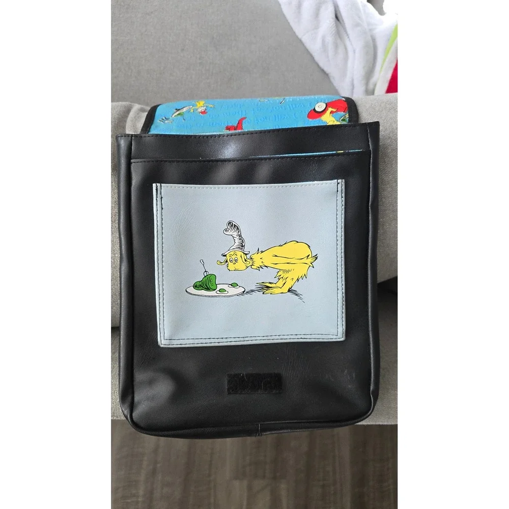 Dr Seuss Green Eggs and Ham Doe Sam I Am Blue Black Crossbody Messenger Handbag